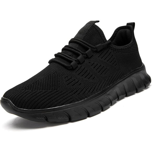 Women E-Black Running Tennis Slip On Lightweight Workout Sport Jogging Sneakers - Picture 1 of 7